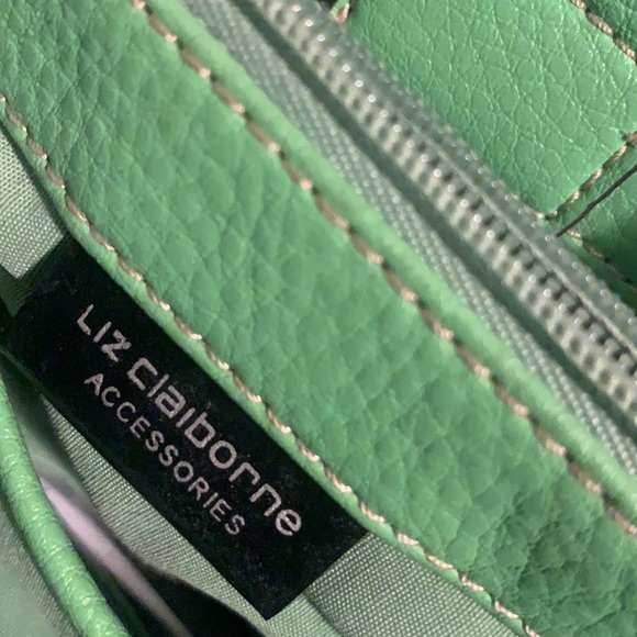 Plastic, Liz Claiborne light green bag. - Picture 3 of 4